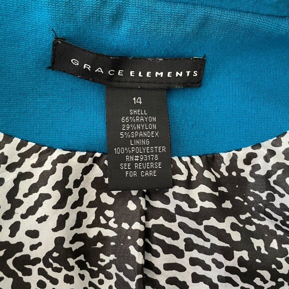 💖Host Pick💖 Knit Motto Jacket Knit Zip by Grace Elements Size 14 - Picture 6 of 6